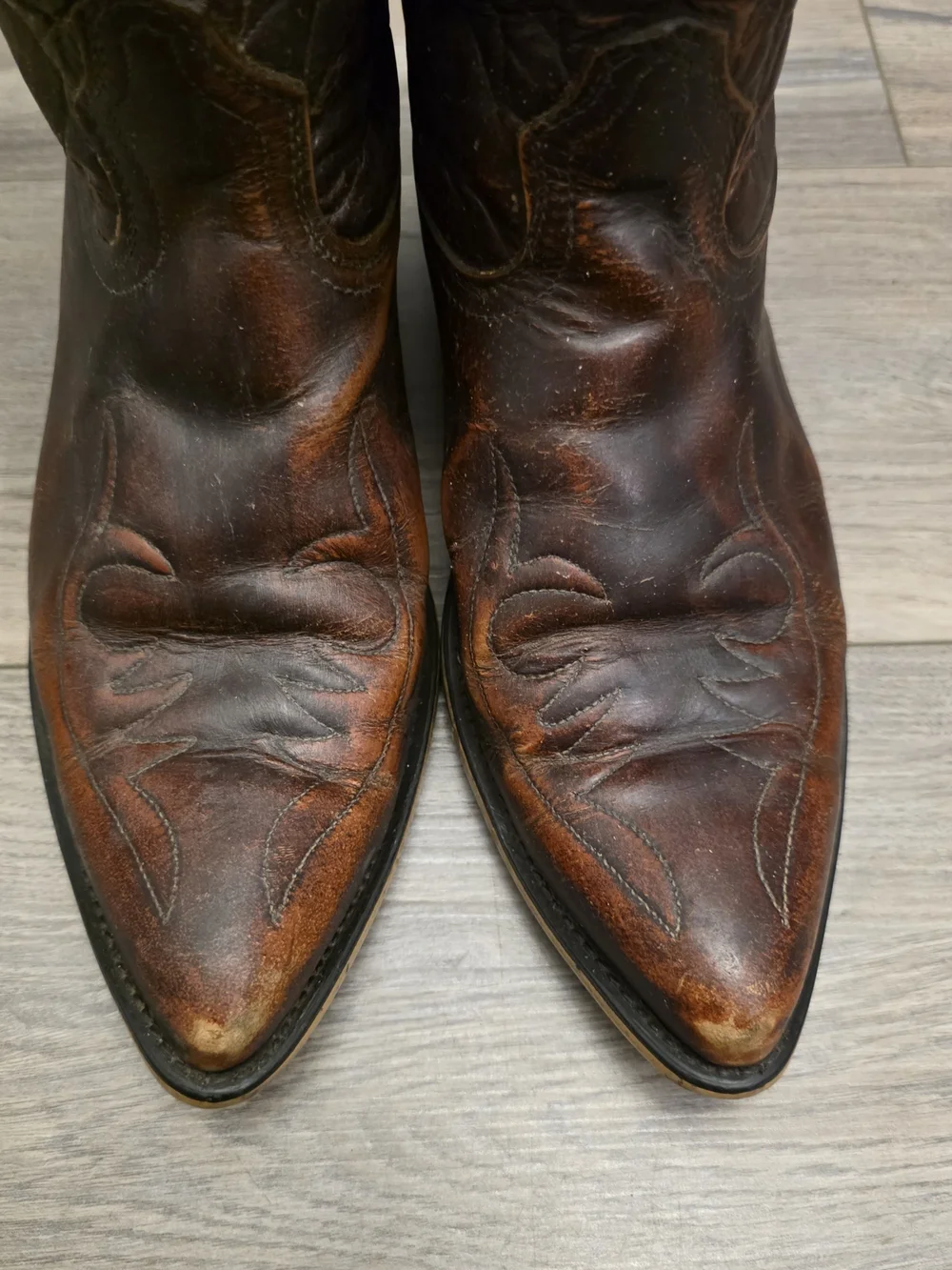 ACME Brown Leather Western Cowboy Boots